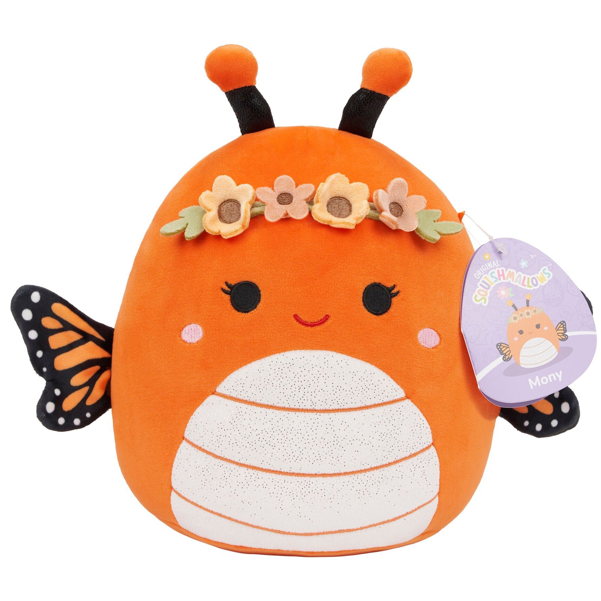 Squishmallows 7.5 Inch Little Plush Easter Orange Monarch Butterfly Mony - Toyworld NZ