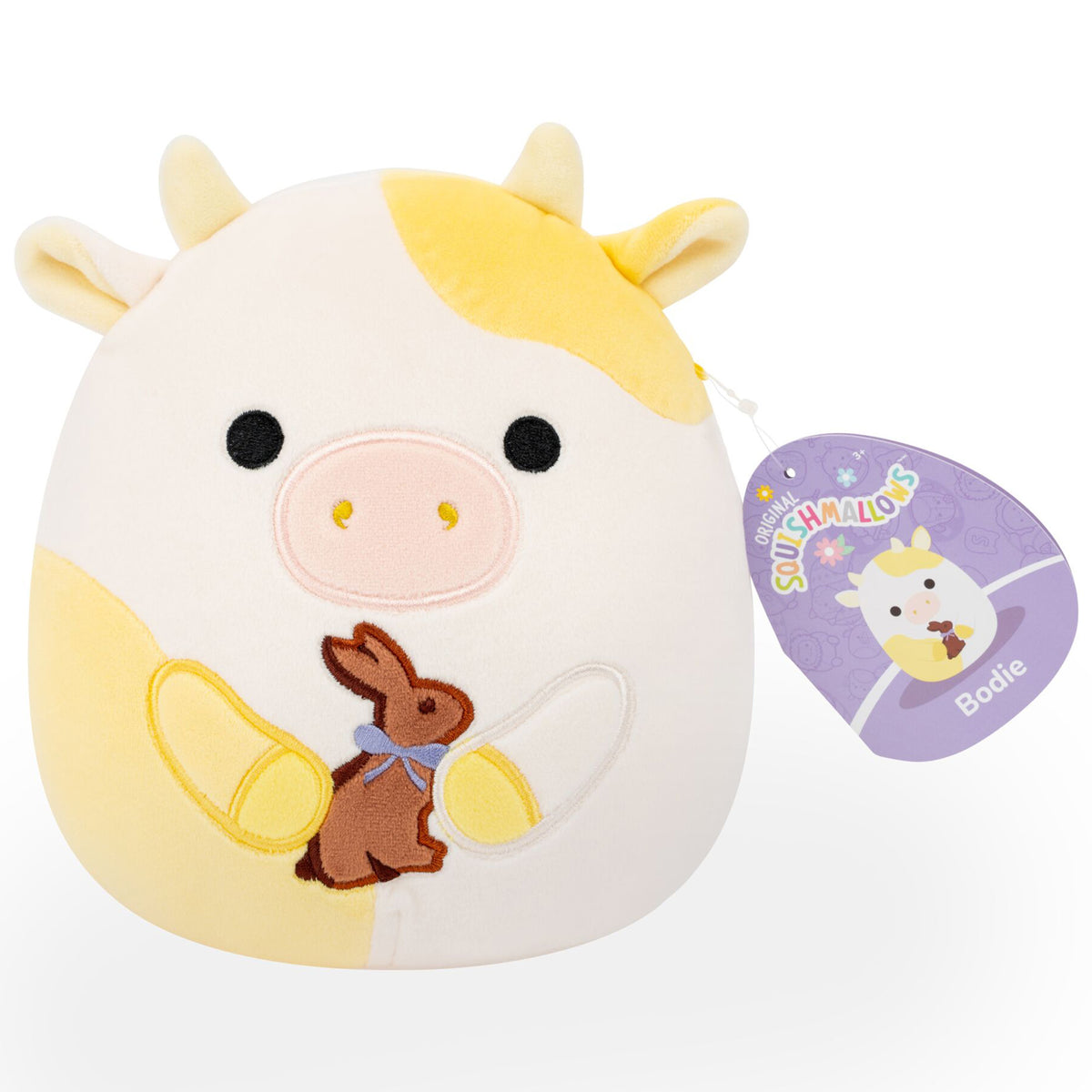 Squishmallows 7.5 Inch Little Plush Easter Yellow Spotted Cow Bodie - Toyworld NZ