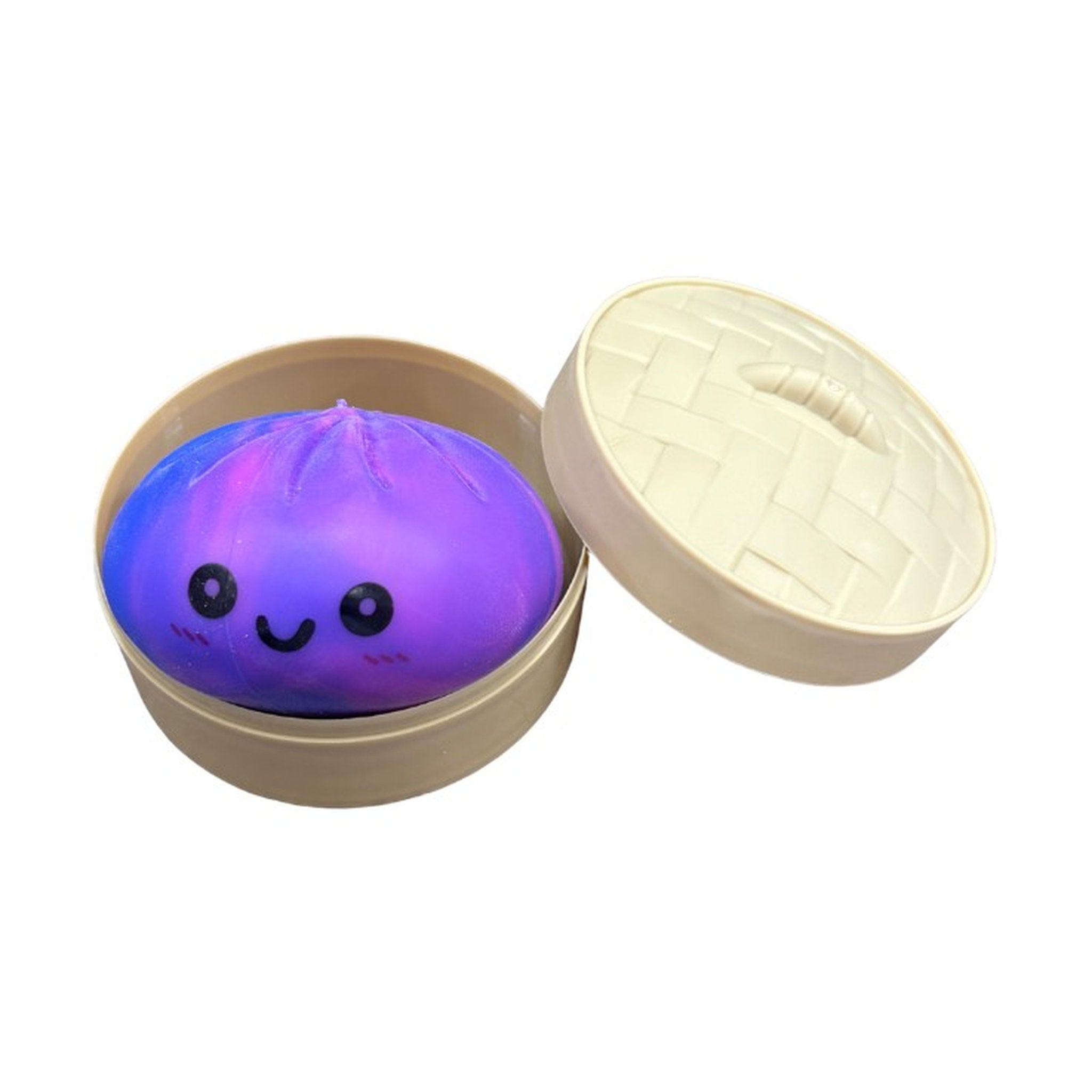 Purple Squishy Dumpling Bun Stress ball Rainbow Colour Assorted Styles