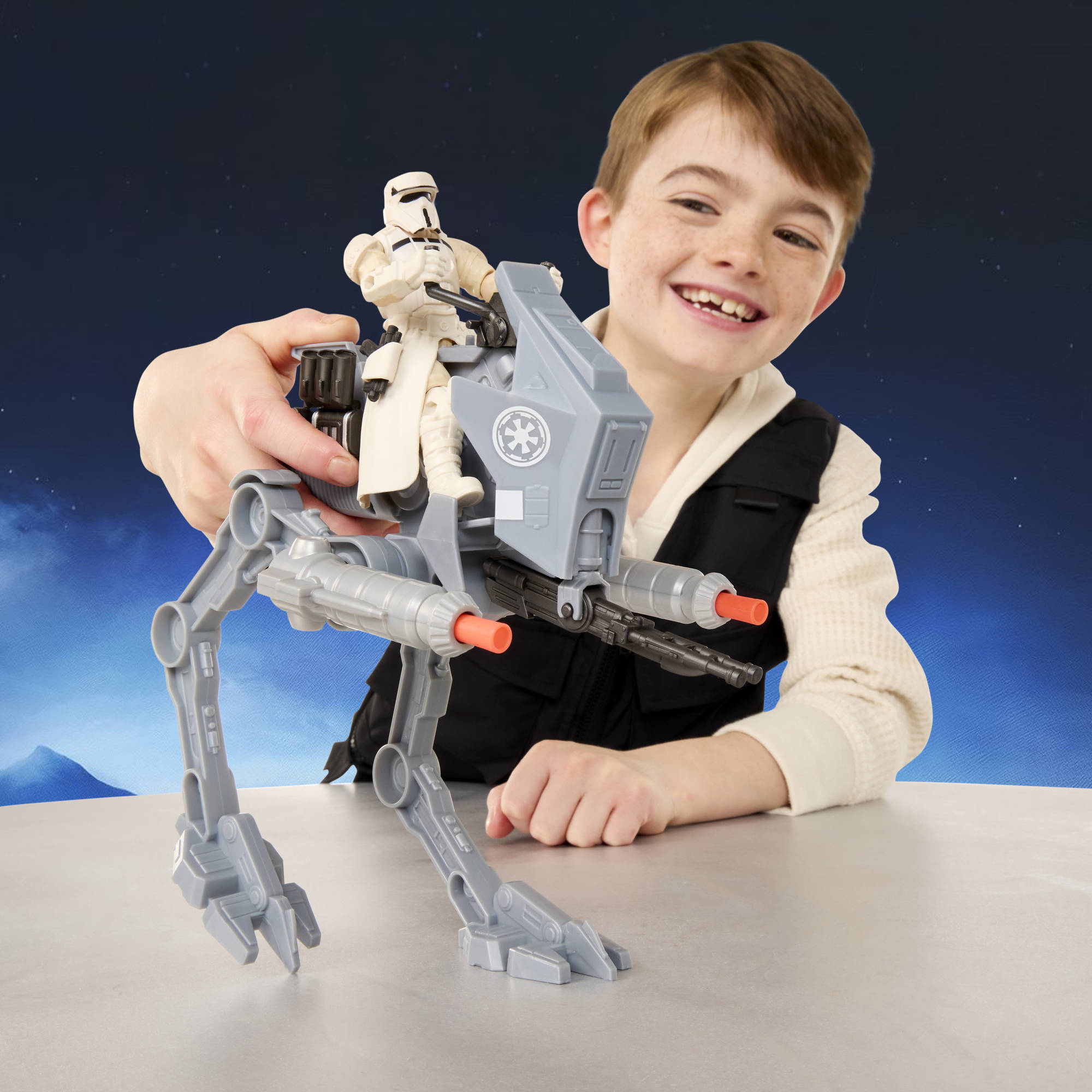 Star Wars The Mandalorian and Grogu ActionVerse Figure - AT-RT and Imperial Driver