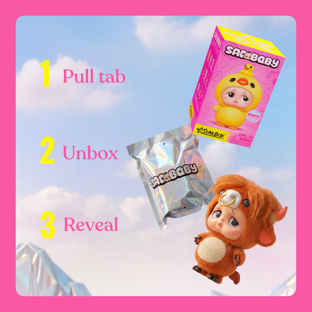 Starbox Sad Baby Animals Blind Box toy.