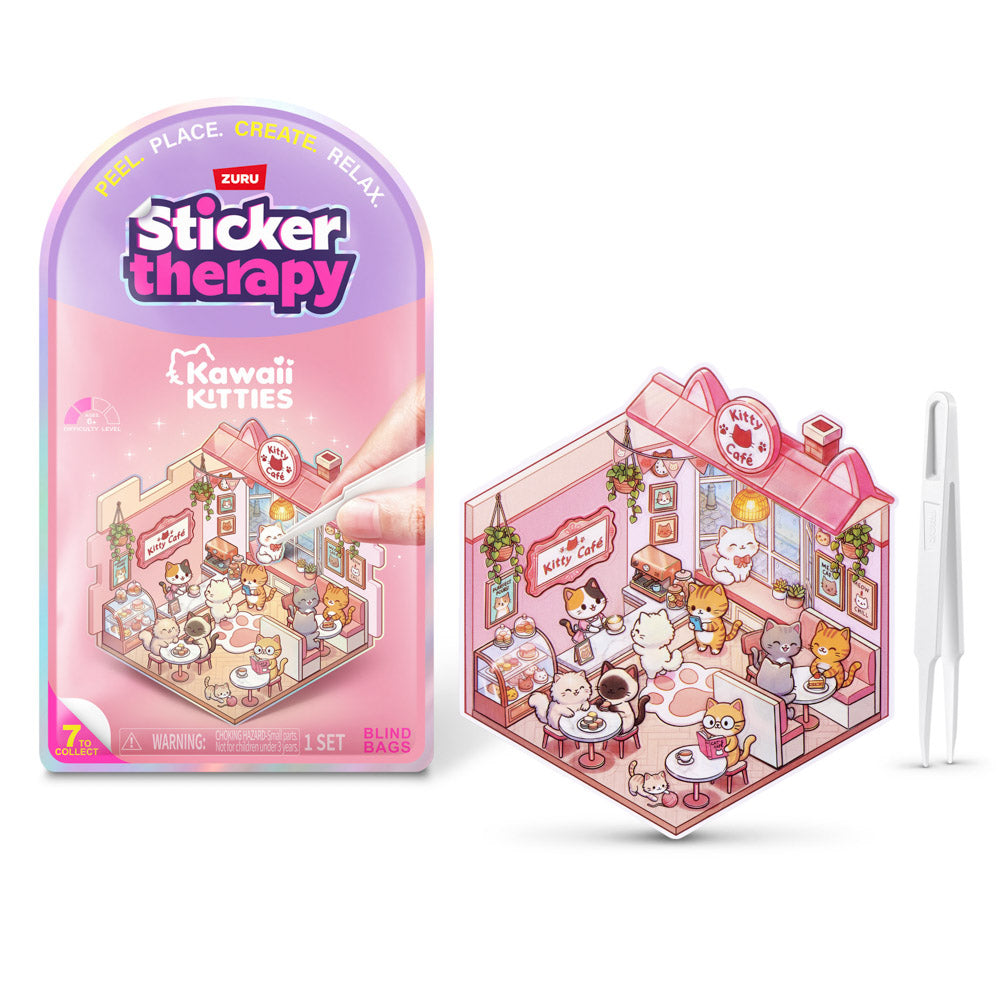 Sticker Therapy Kawaii Kitties Sticker Activity Kit Blind Box
