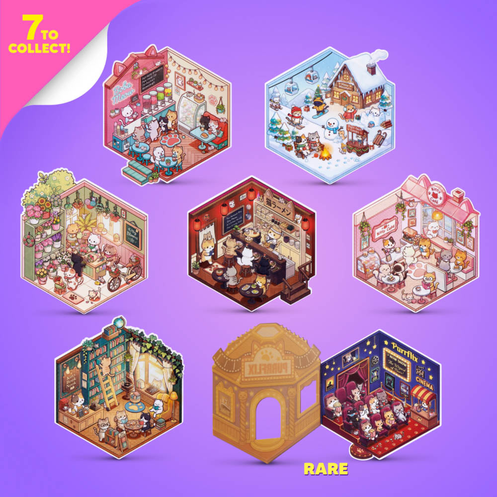 Collect all Sticker Therapy Kawaii Kitties Sticker Activity Kit Blind Box