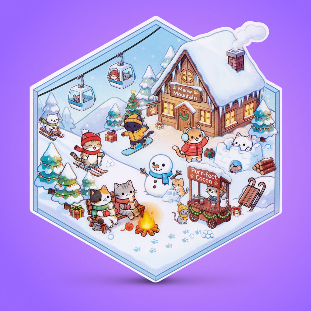 Snow Sticker Therapy Kawaii Kitties Sticker Activity Kit Blind Box