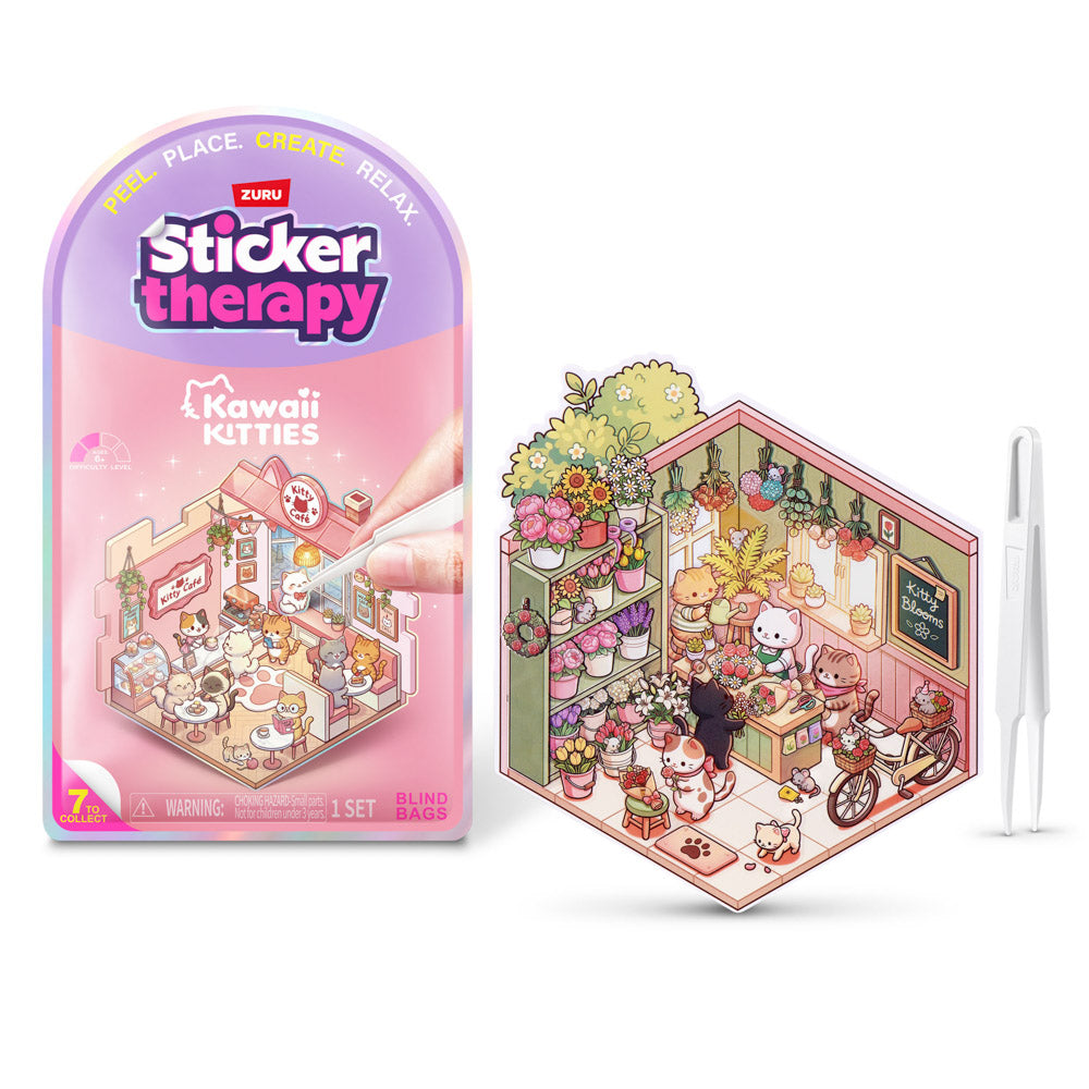 Sticker Therapy Kawaii Kitties Sticker Activity Kit Blind Box