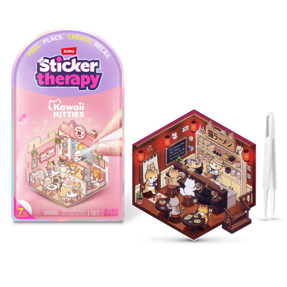 Sticker Therapy Kawaii Kitties Sticker Activity Kit Blind Box
