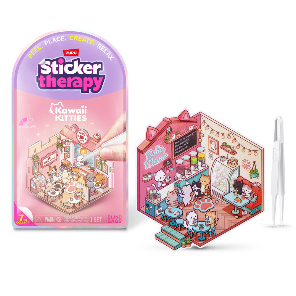 Sticker Therapy Kawaii Kitties Sticker Activity Kit Blind Box