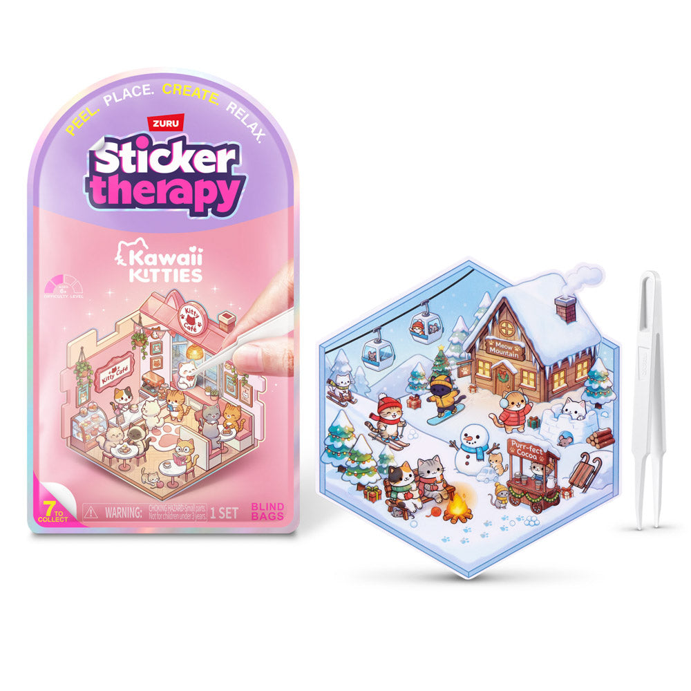 Sticker Therapy Kawaii Kitties Sticker Activity Kit Blind Box