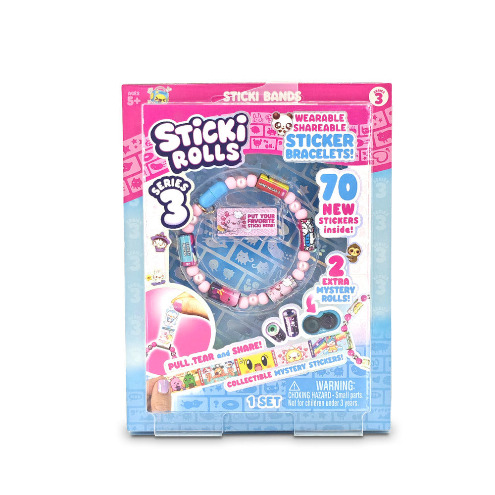 Sticki Rolls Sticki Bands Series 3 Assorted Styles - Bracelet Making Kit.
