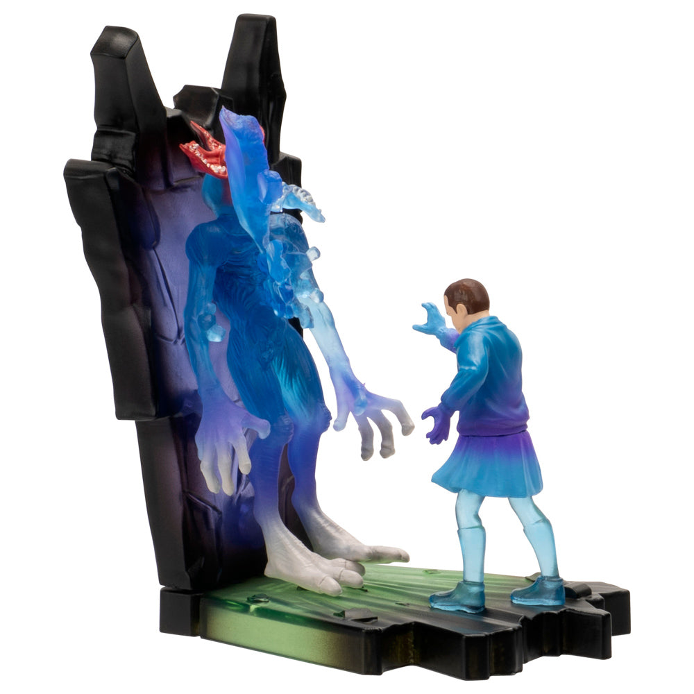 Stranger Things Iconic Moments 3 Inch Statue - Demogorgon vs Eleven (Blue).