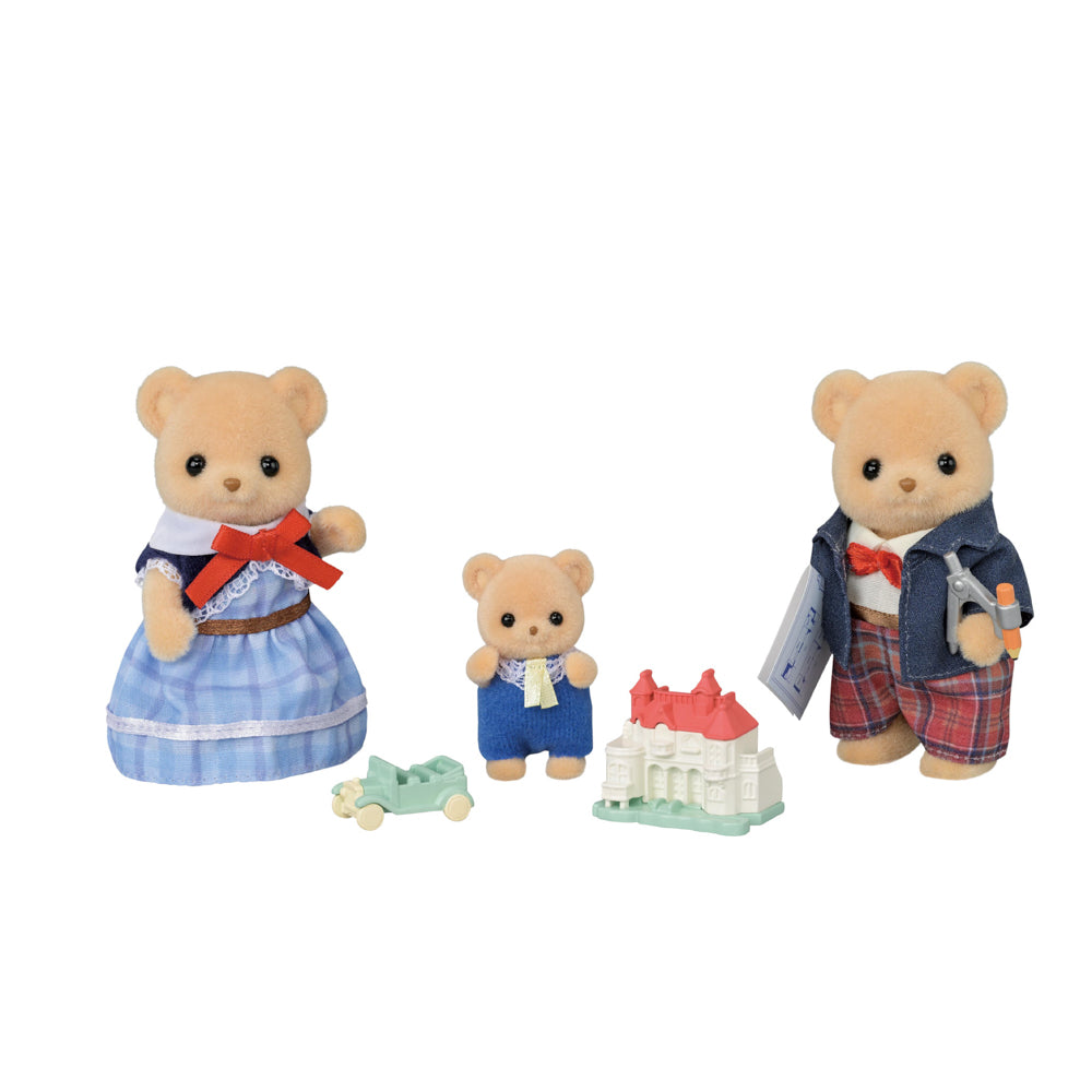 Sylvanian Families Biscuit Bear Family.