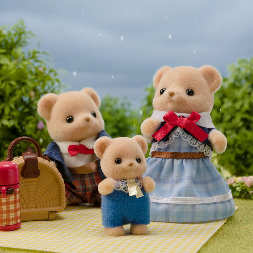 Sylvanian Families Biscuit Bear Family.