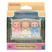 Sylvanian Families Biscuit Bear Sleepy Triplets toys.