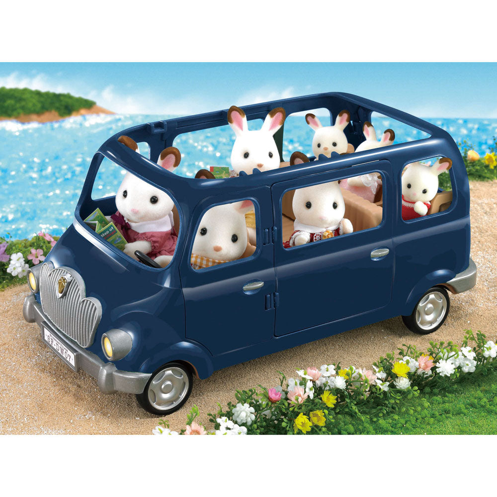 Sylvanian rabbit family in the Sylvanian Families Seven Seater Van