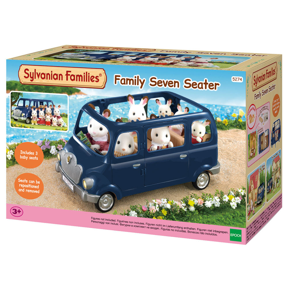 Sylvanian Families Seven Seater Van Navy, in packaging