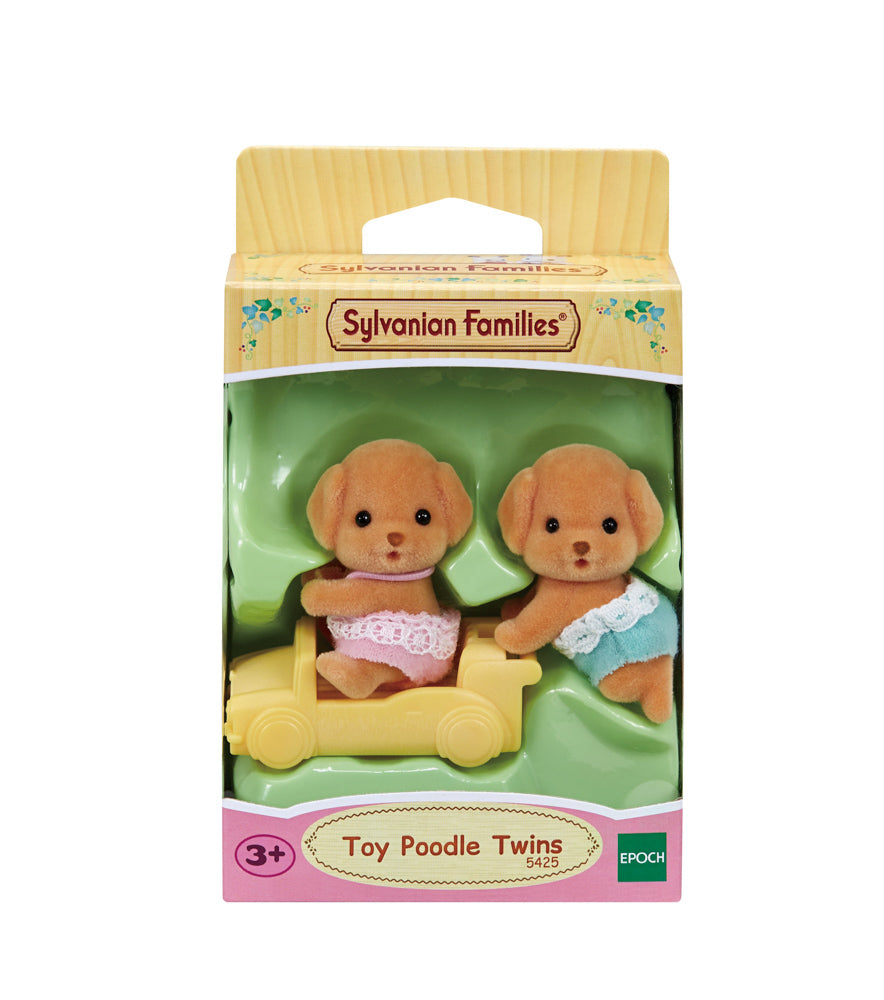 Sylvanian Families Toy Poodle Dog Twins figures, in packaging