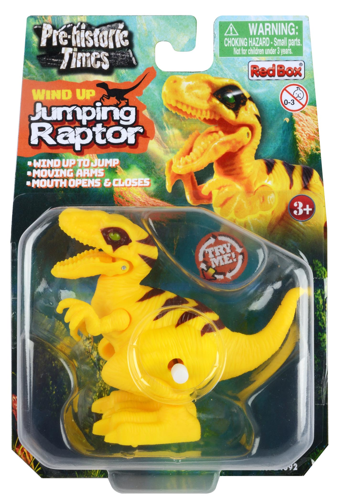 Redbox Pre-Historic Times Wind Up Jumping Raptor Assorted Styles