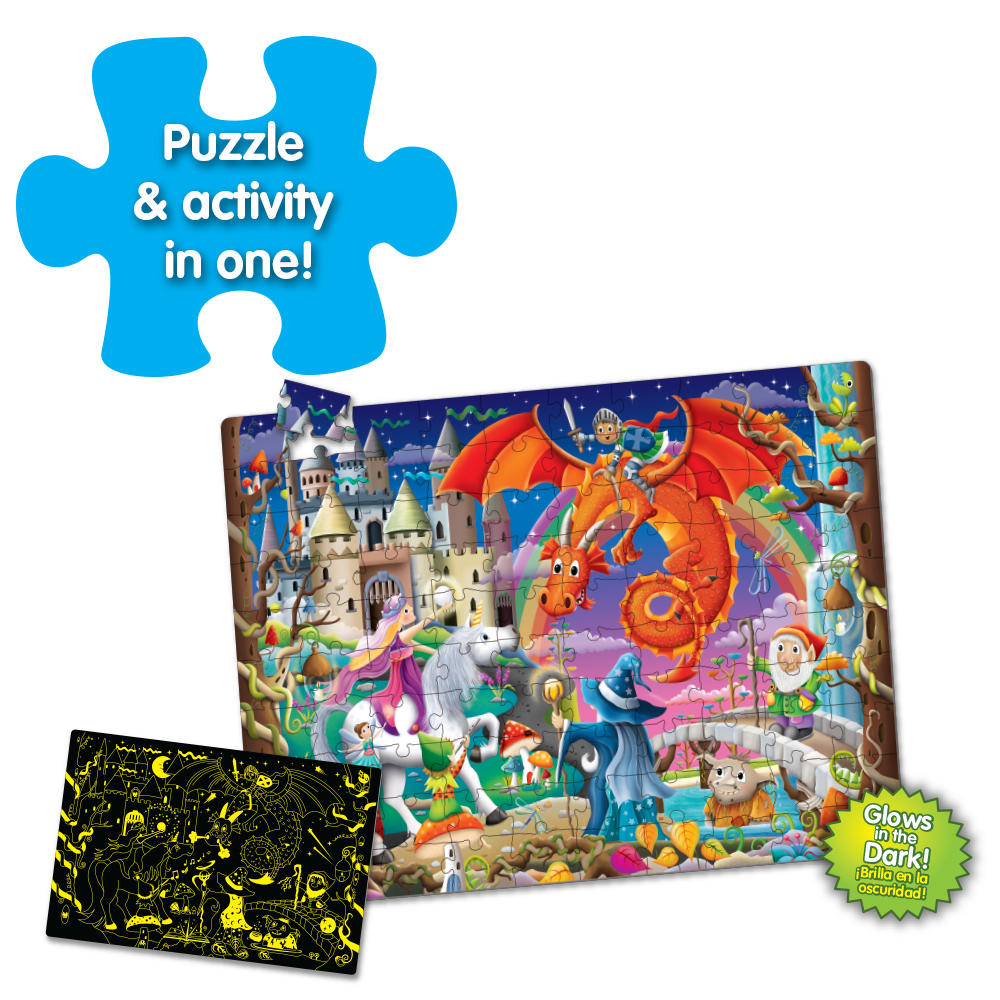 The Learning Journey 100 Piece Glow In The Dark Fantasy Floor Puzzle