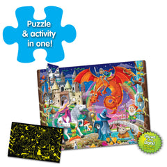 The Learning Journey 100 Piece Glow In The Dark Fantasy Floor Puzzle