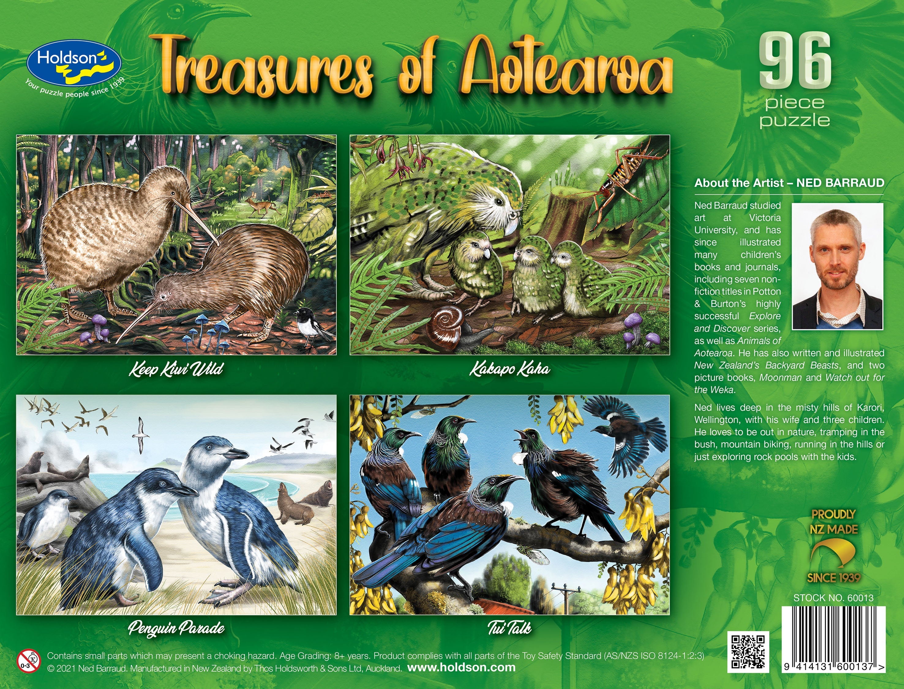 TREASURES OF AOTEAROA SERIES 1 96 PIECE FRAME TRAY PUZZLE ASSORTED STYLES
