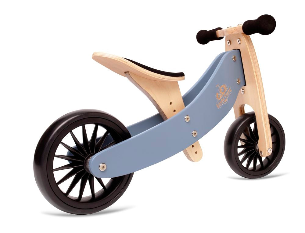 Kinderfeets Tiny Tot Plus Wooden Trike Slate Blue