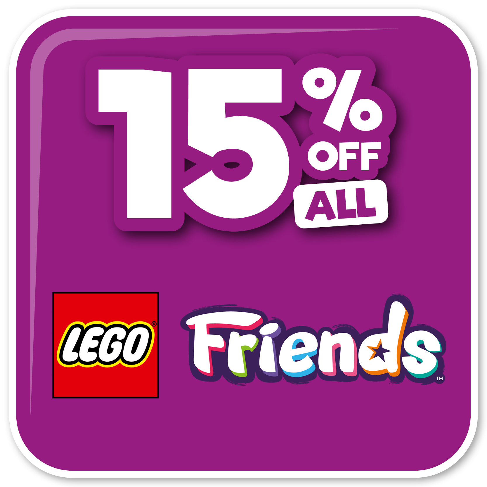 Toyworld sale on Lego Friends sets 15% off