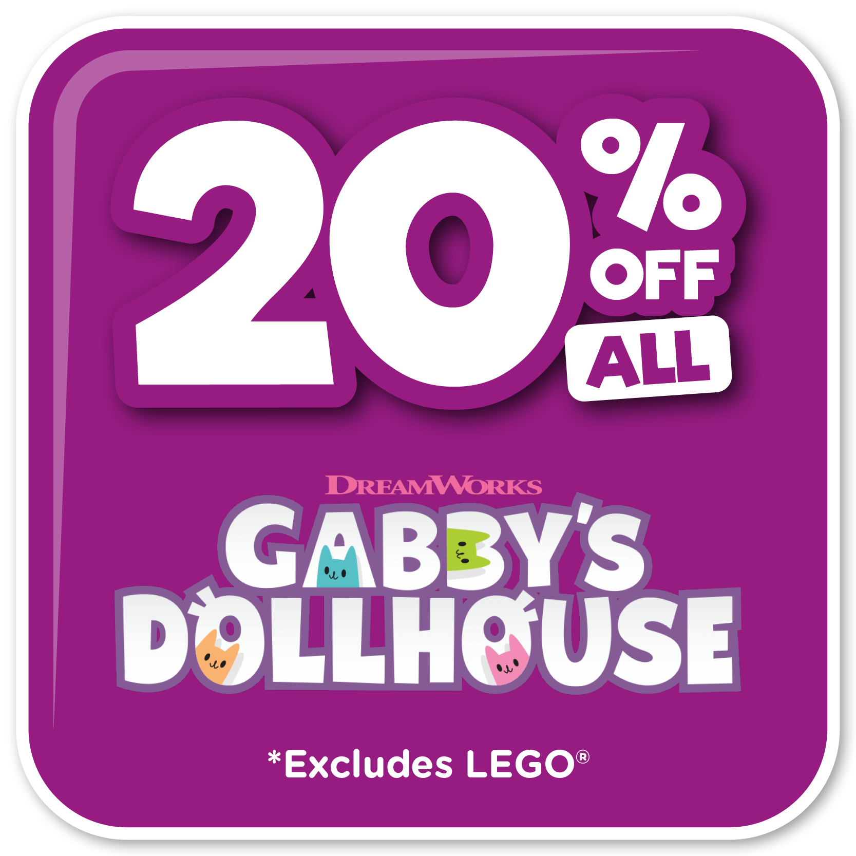 Toyworld sale on Gabby's Dollhouse toys 20% off