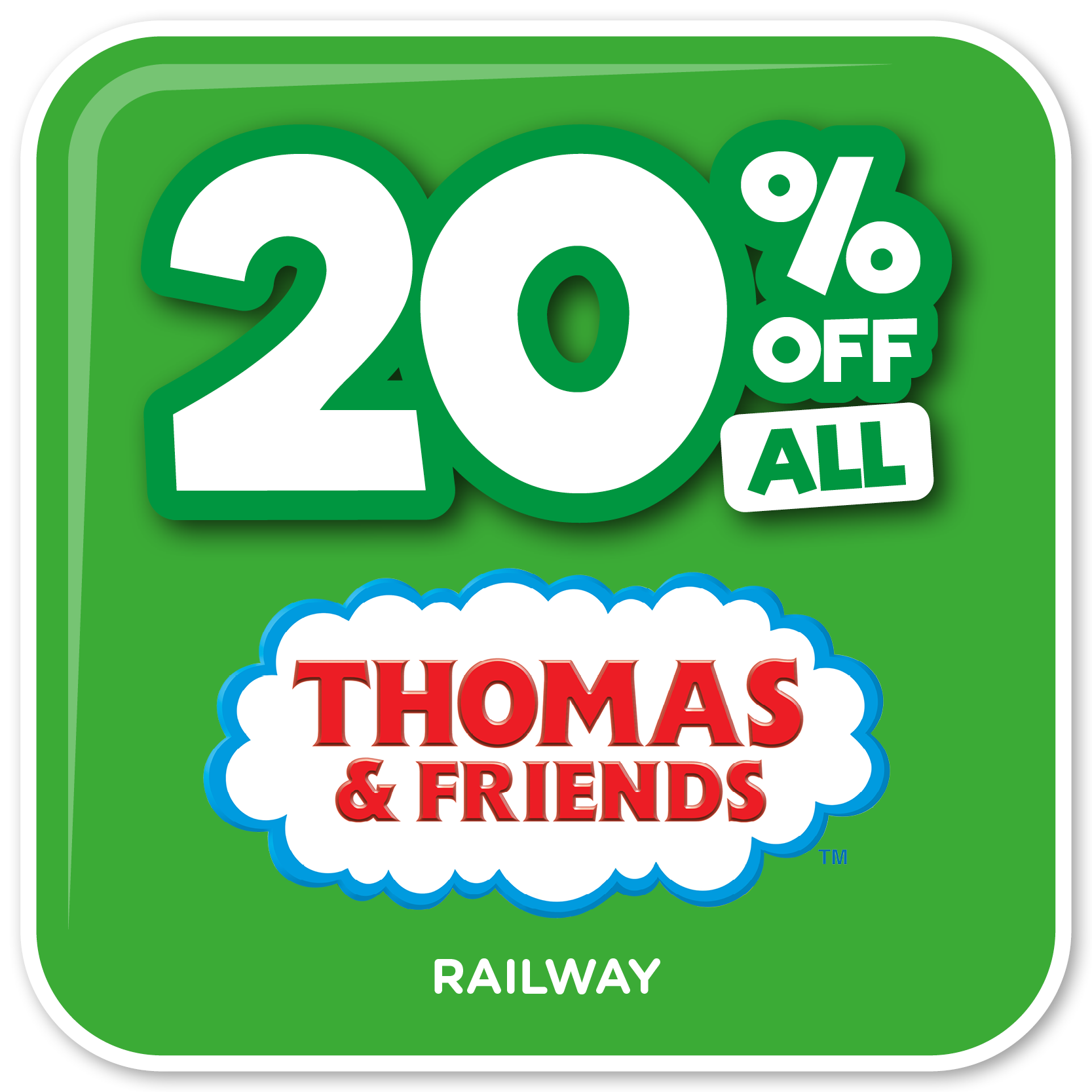 Toyworld sale on Thomas & Friends toys 20% off