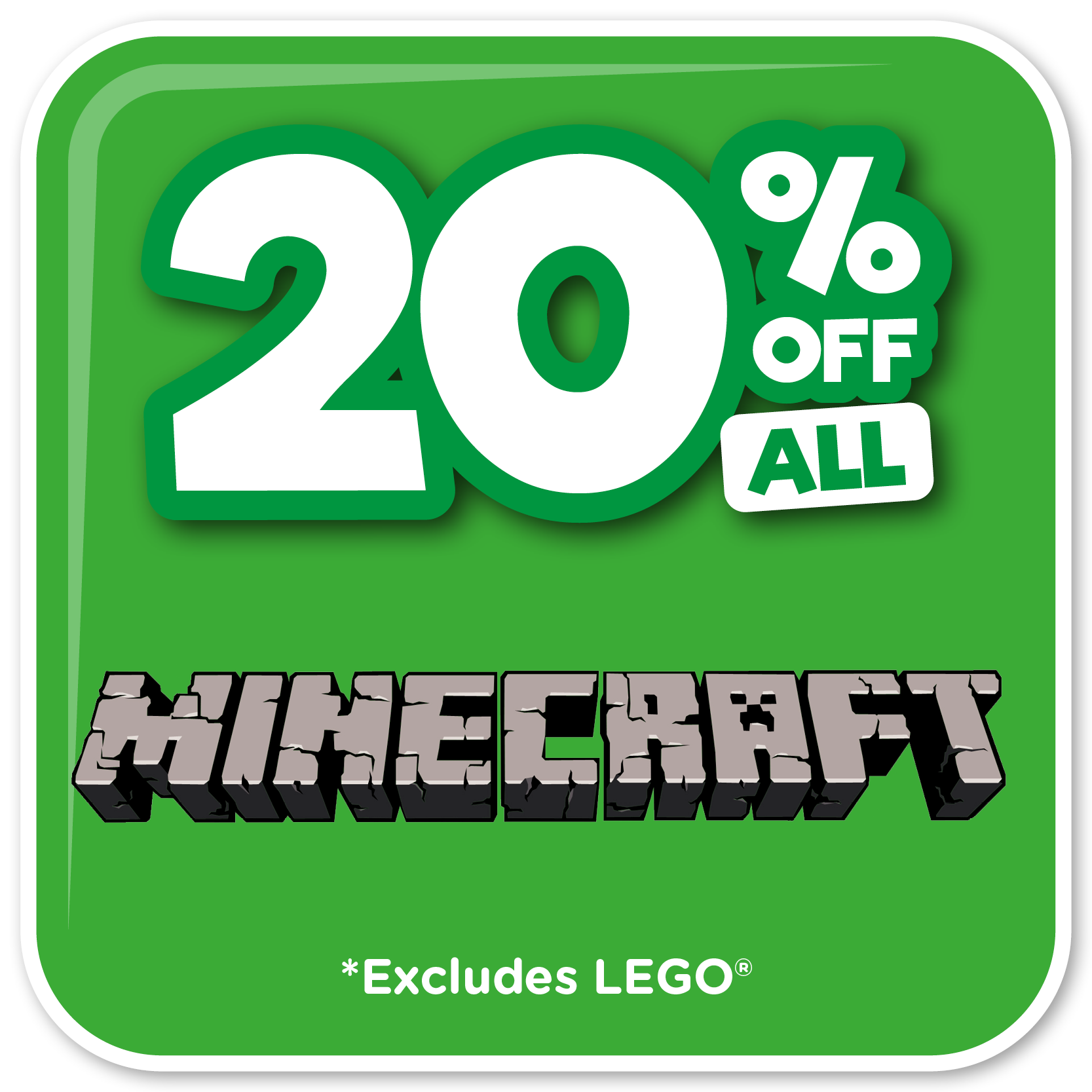 toyworld sale on Minecraft toys 20% off