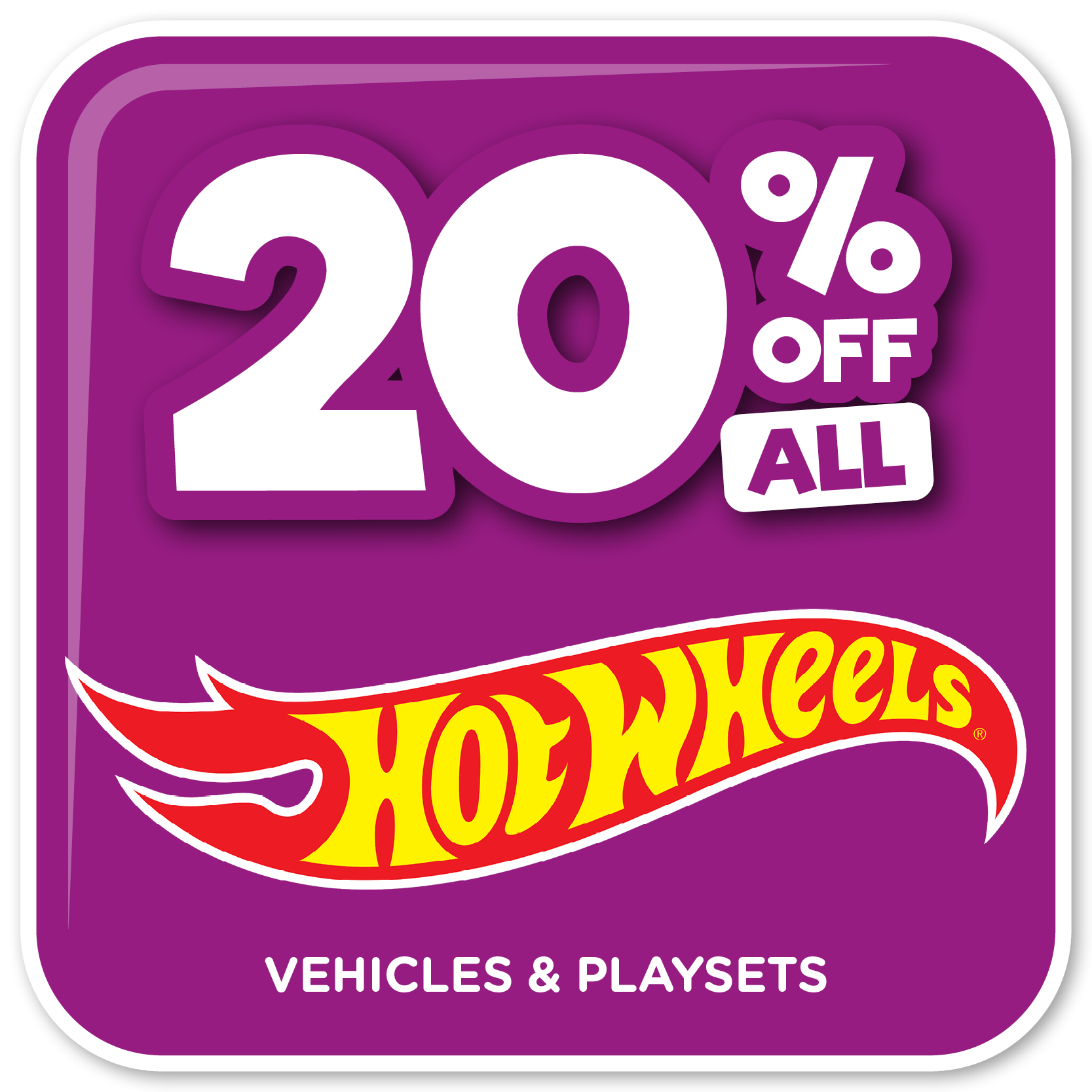 Toyworld sale on Hot Wheels toys 20% off