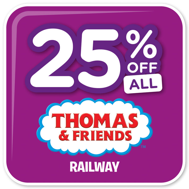 25% off sale on thomas & friends railway.