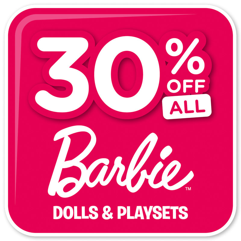 30% off sale on barbie.