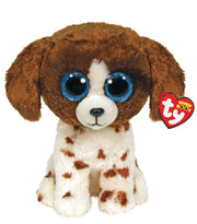 Ty Beanie Boo Regular - Muddles Brown & White Dog