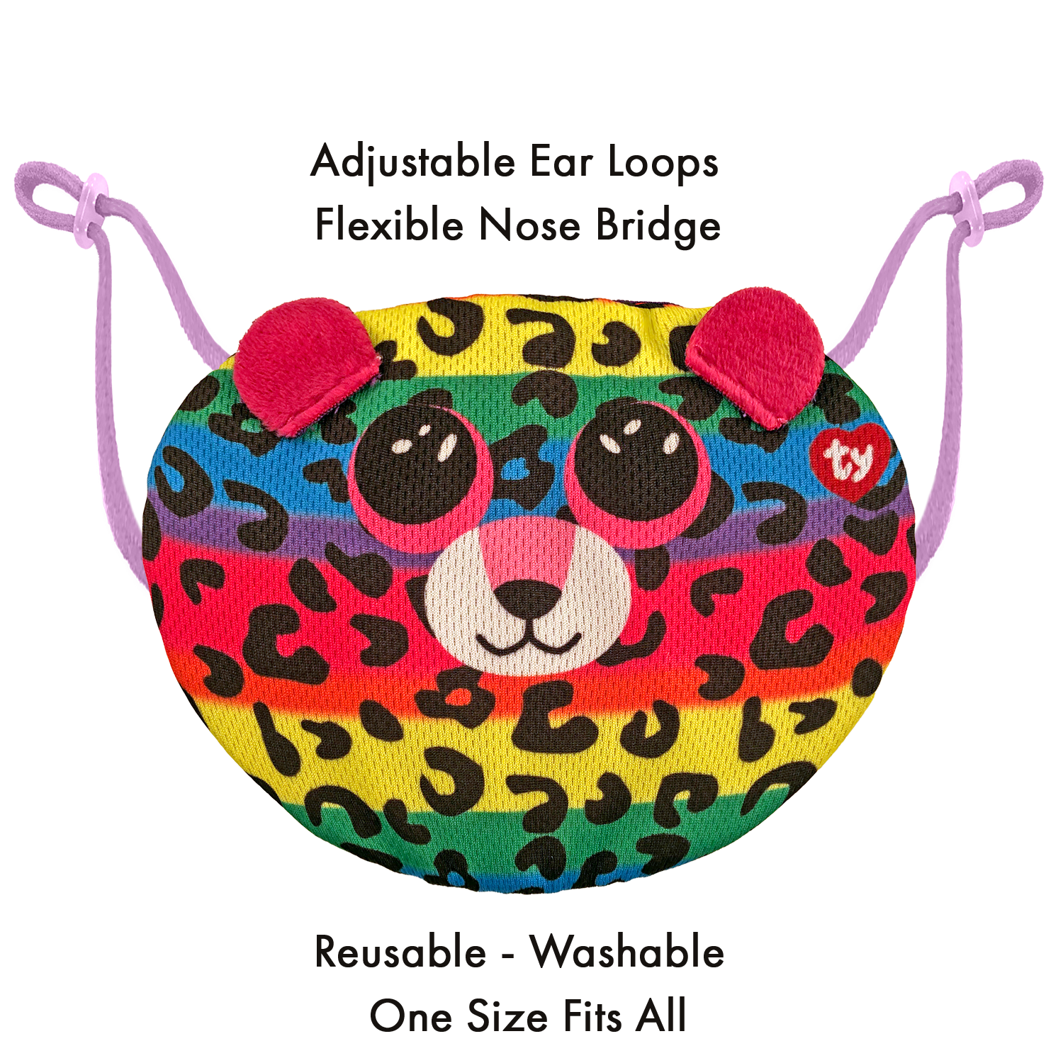 Ty Face Mask Dotty The Multicoloured Leopard