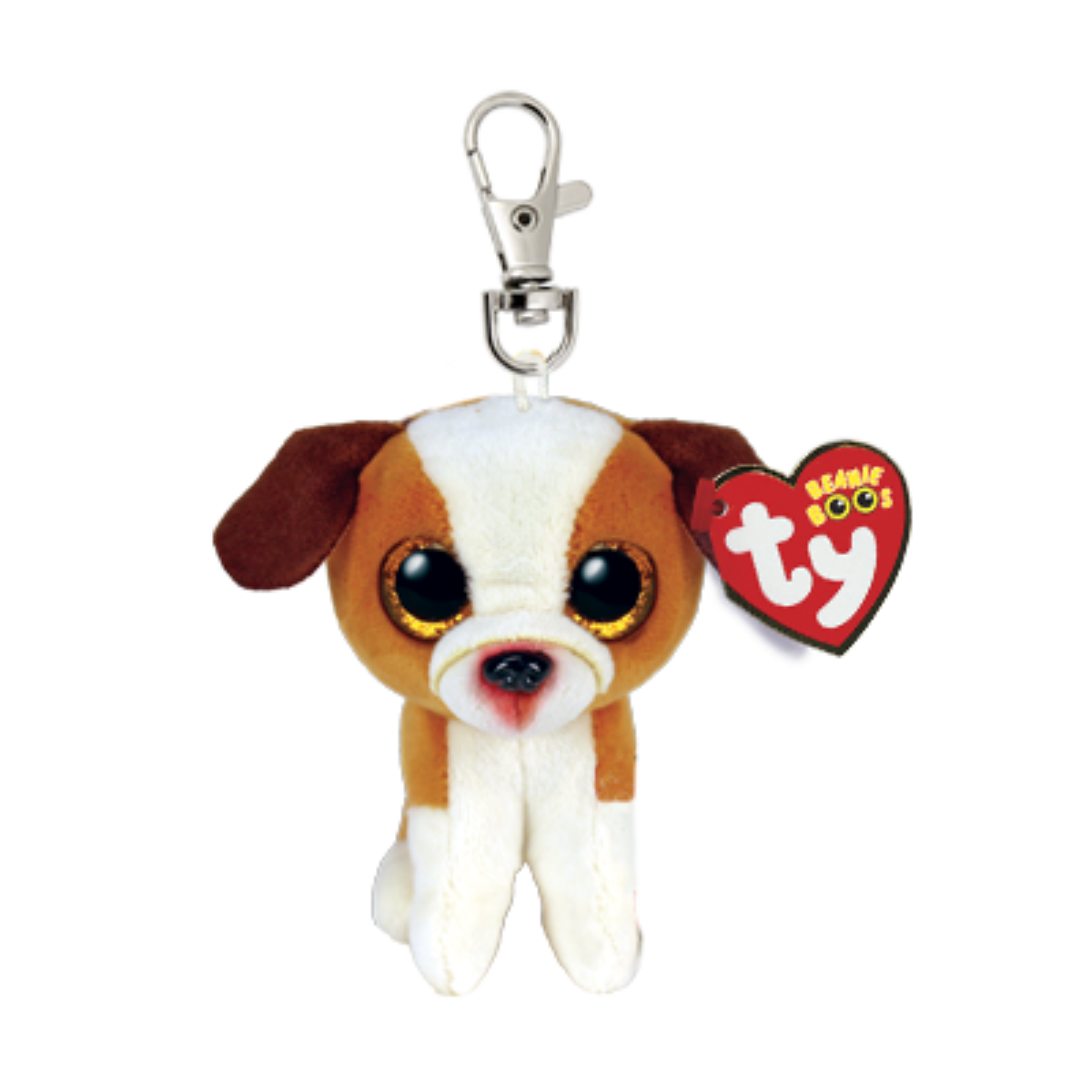 Ty Beanie Boos Clip - Hugo Brown & White Dog