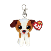 Ty Beanie Boos Clip - Hugo Brown & White Dog