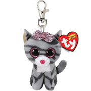 Ty Beanie Boo Clip - Kiki Grey Striped Cat