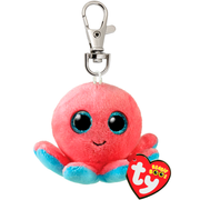 Ty Beanie Boos Clip - Sheldon Coral Octopus - Toyworld NZ