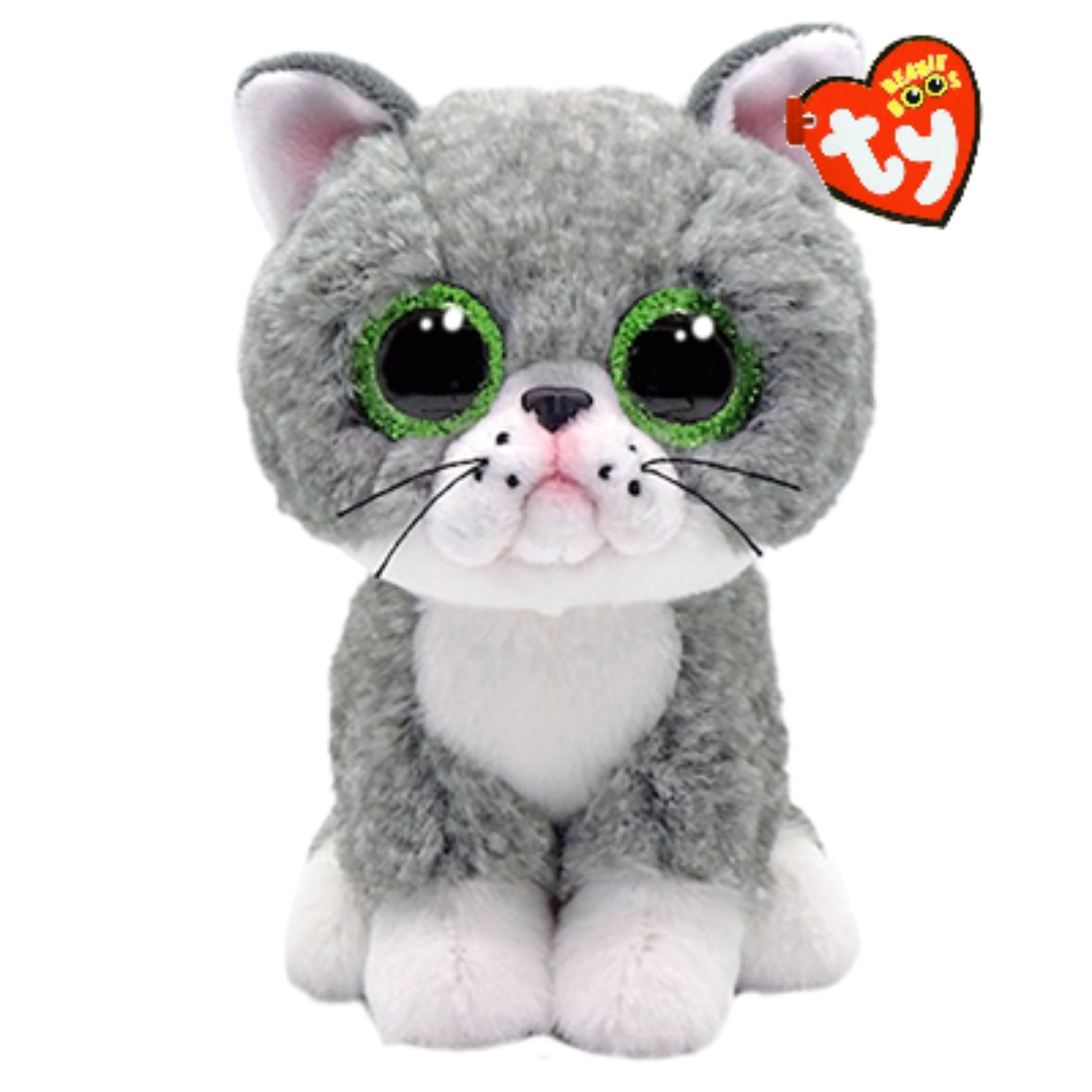 Ty Beanie Boos Regular - Fergus Gray Cat - Toyworld NZ