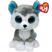 Ty Beanie Boo Regular - Slush Grey & White Husky - Toyworld NZ