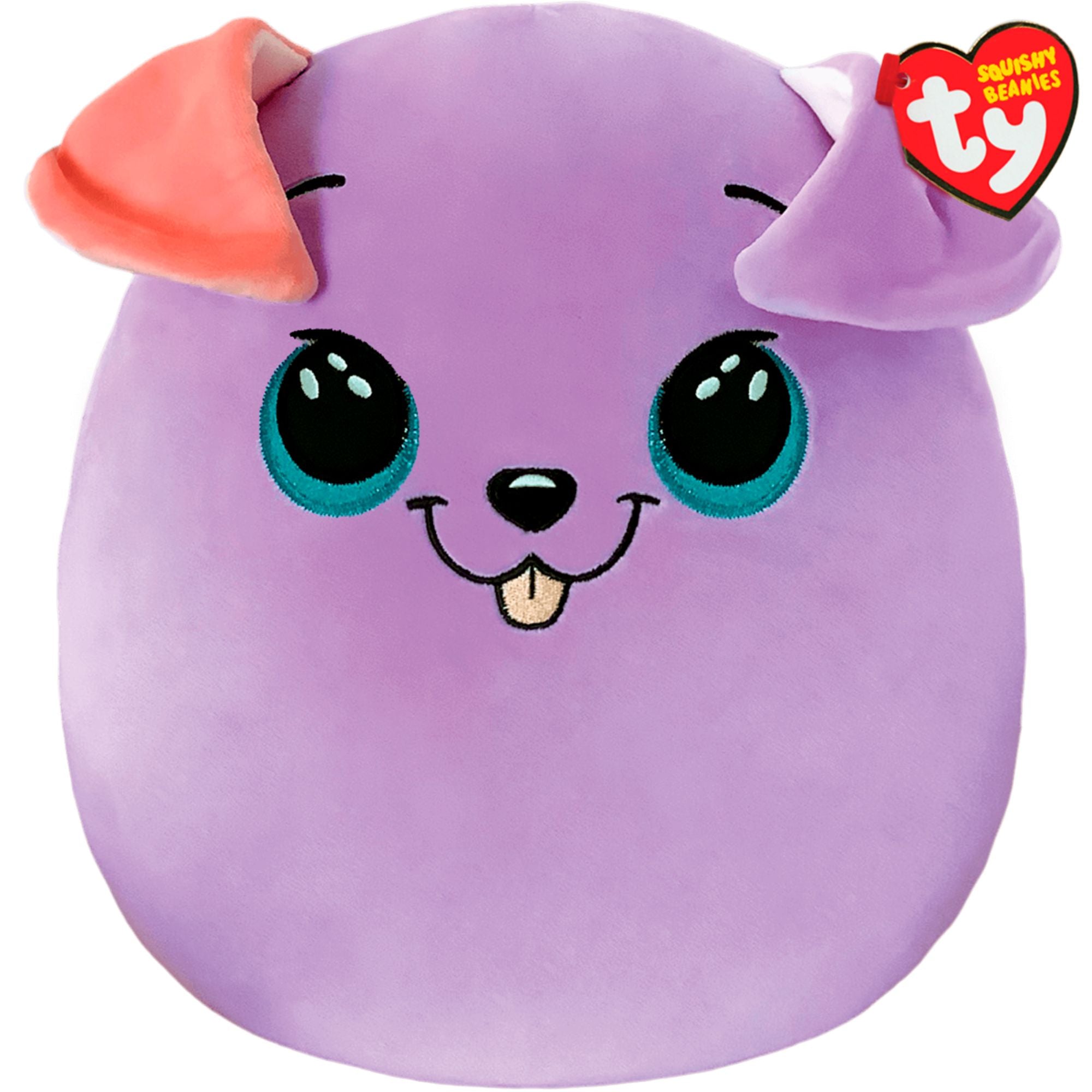 Ty Squishy Beanies 25cm - Bitsy Purple Dog