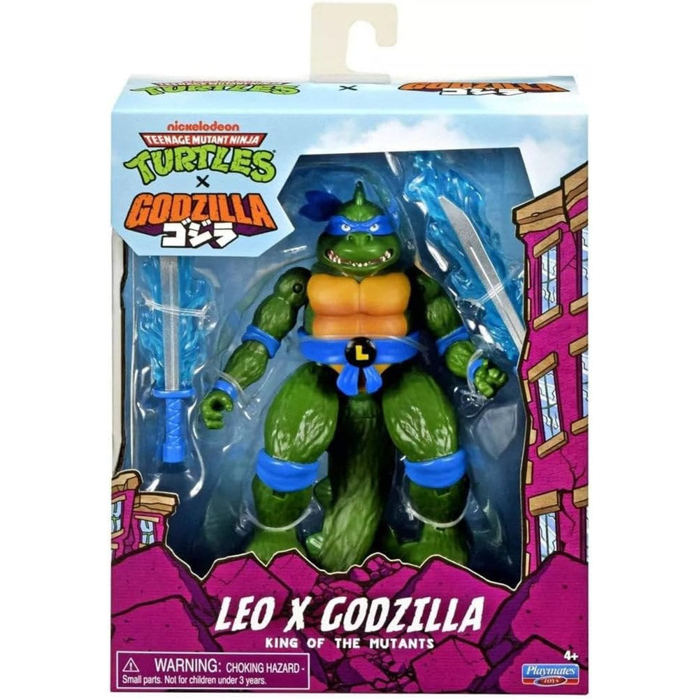 Teenage Mutant Ninja Turtles x Godzilla 5 Inch Action Figure - Leonardo x Godzilla toy.