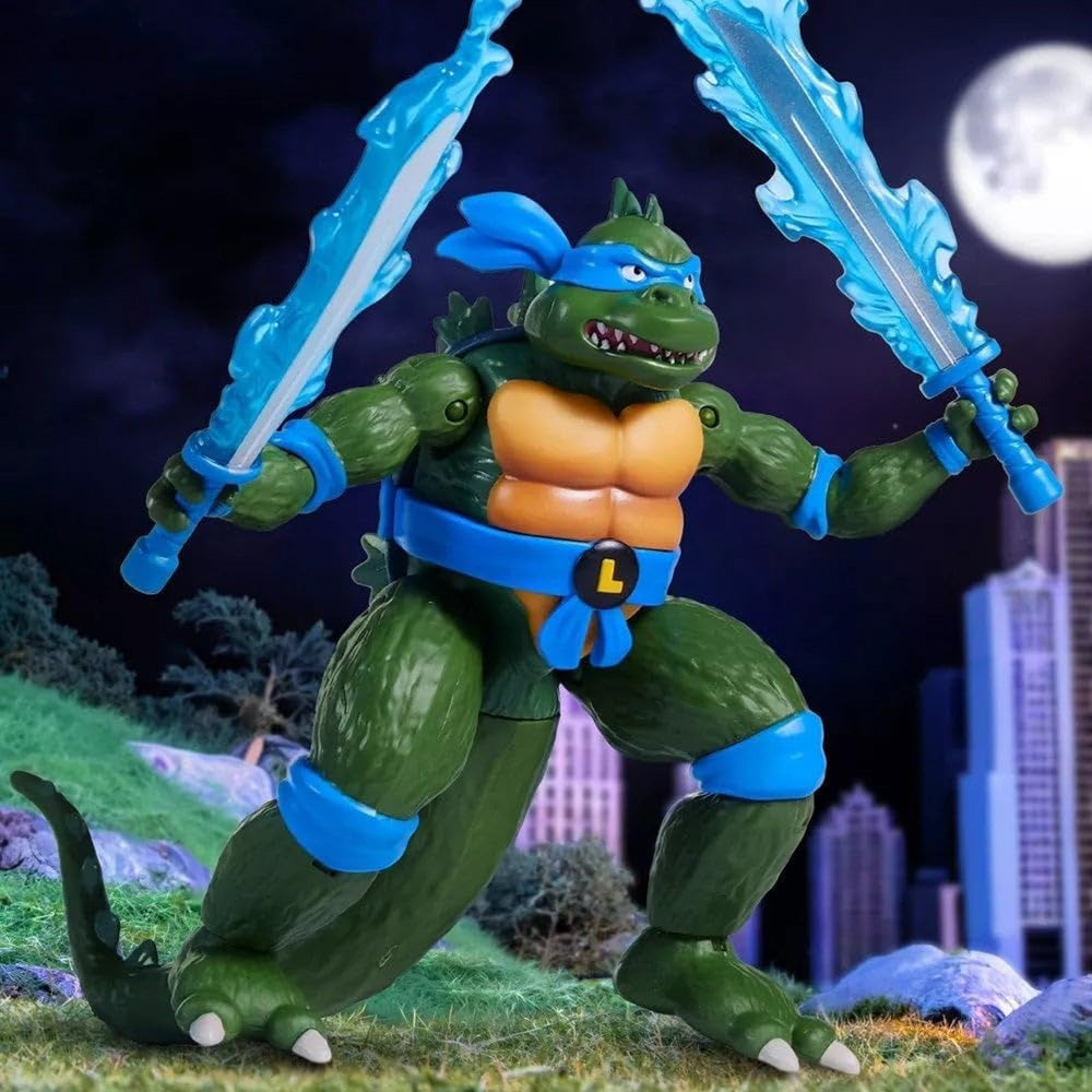 Teenage Mutant Ninja Turtles x Godzilla 5 Inch Action Figure - Leonardo x Godzilla toy.