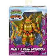 Teenage Mutant Ninja Turtles x Godzilla 5 Inch Action Figure - Michelangelo x King Ghidora toy.