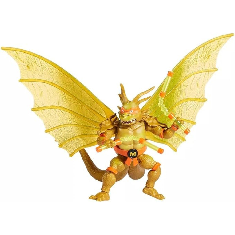 Teenage Mutant Ninja Turtles x Godzilla 5 Inch Action Figure - Michelangelo x King Ghidora toy.