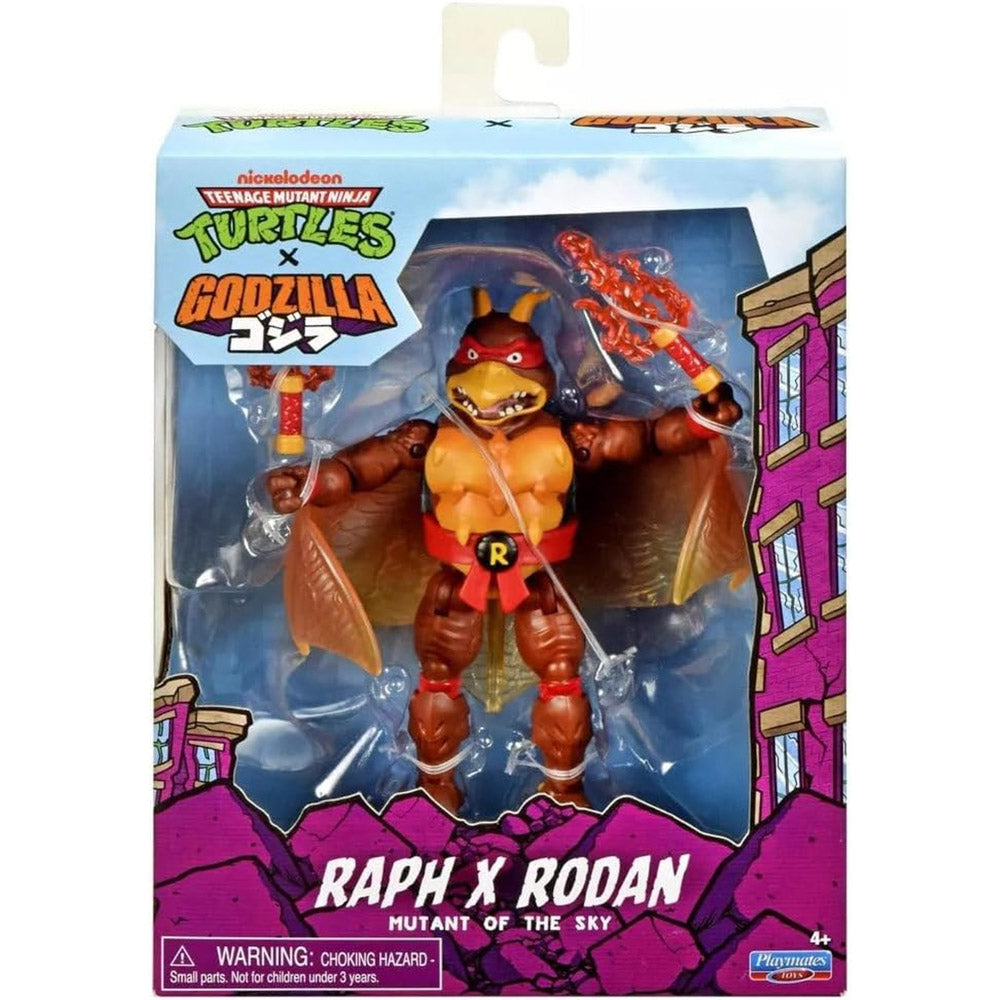 Teenage Mutant Ninja Turtles x Godzilla 5 Inch Action Figure - Raphael x Rodan.