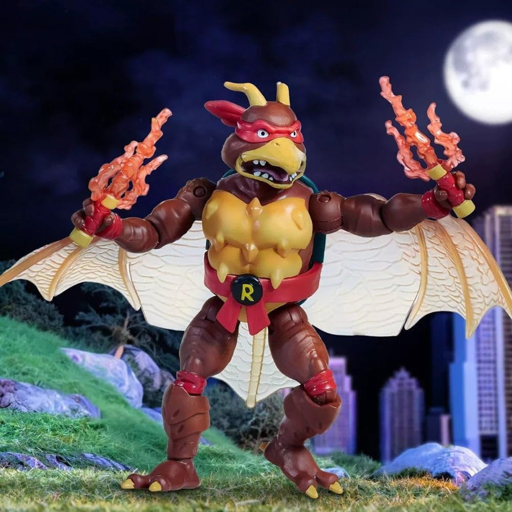 Teenage Mutant Ninja Turtles x Godzilla 5 Inch Action Figure - Raphael x Rodan.