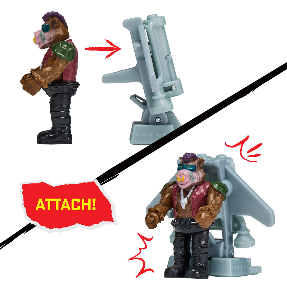 Teenage Mutant Ninja Turtles Turtle Launcherz Action Figure - Bebop toy.