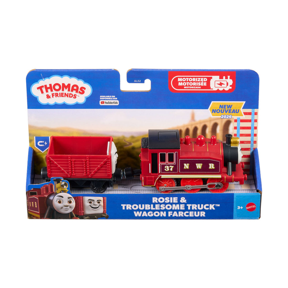 Thomas & Friends Motorized Engine - Rosie & Troublesome Train & Truck toy.