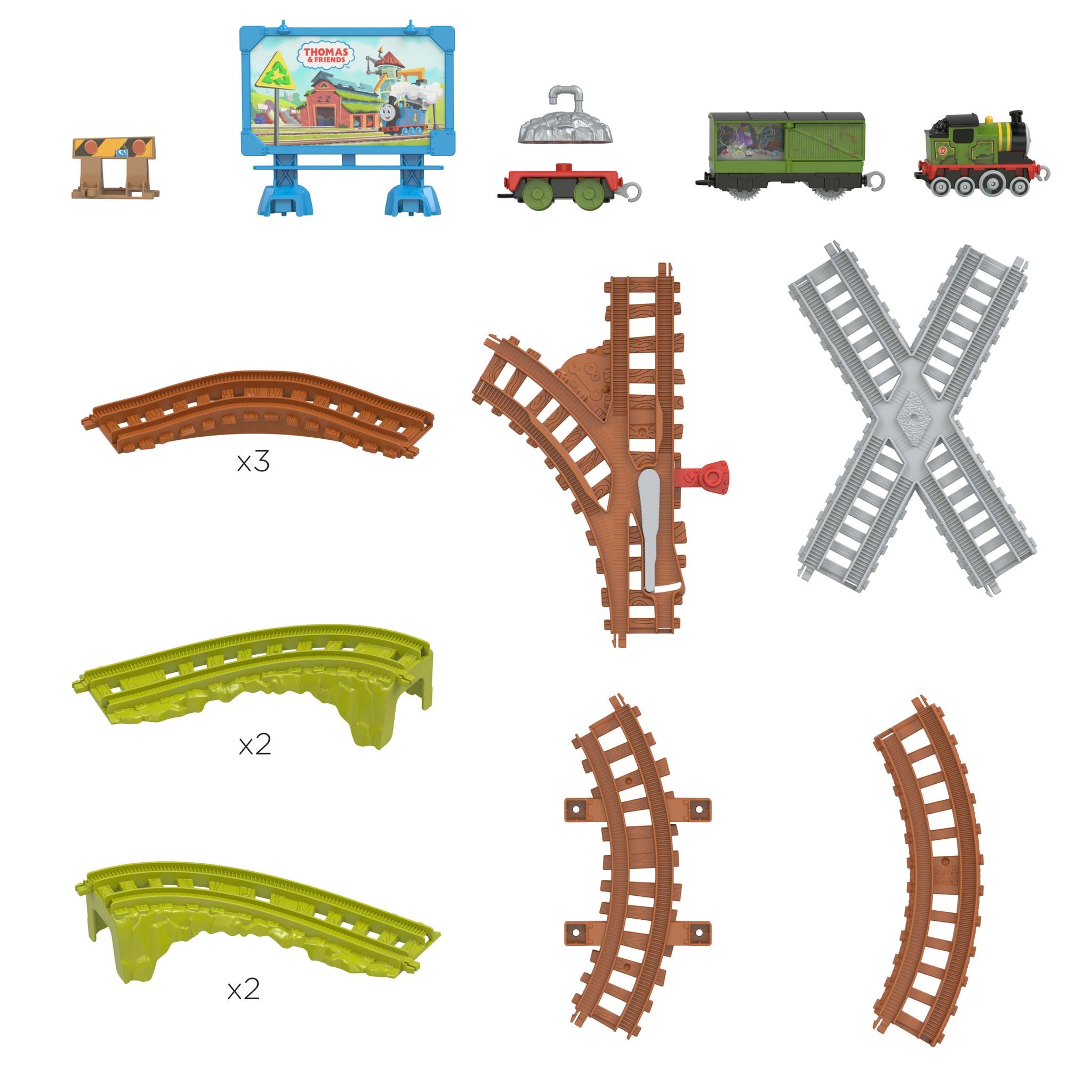 Thomas And Friends Push Along Track Set Wiff's Recycling Run